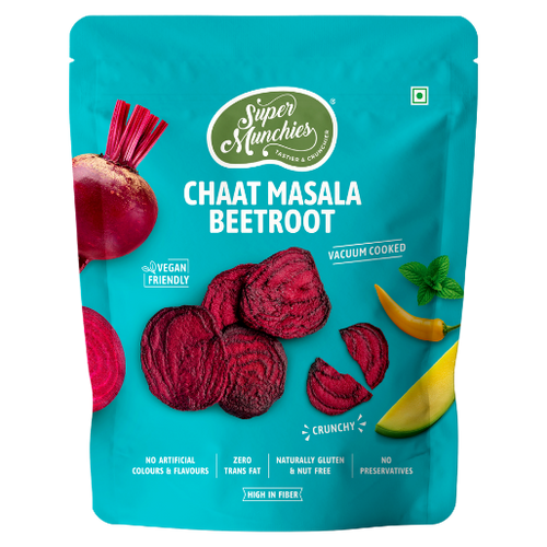 Super Munchies Chaat Masala Beetroot packaging on a white background