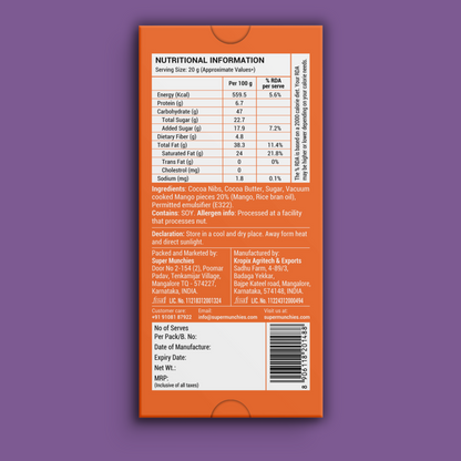 52% Dark Mango chocolate