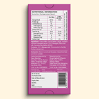 Back of Super Munchies pineapple chocolate packaging showing nutritional information and ingredient list on a white background